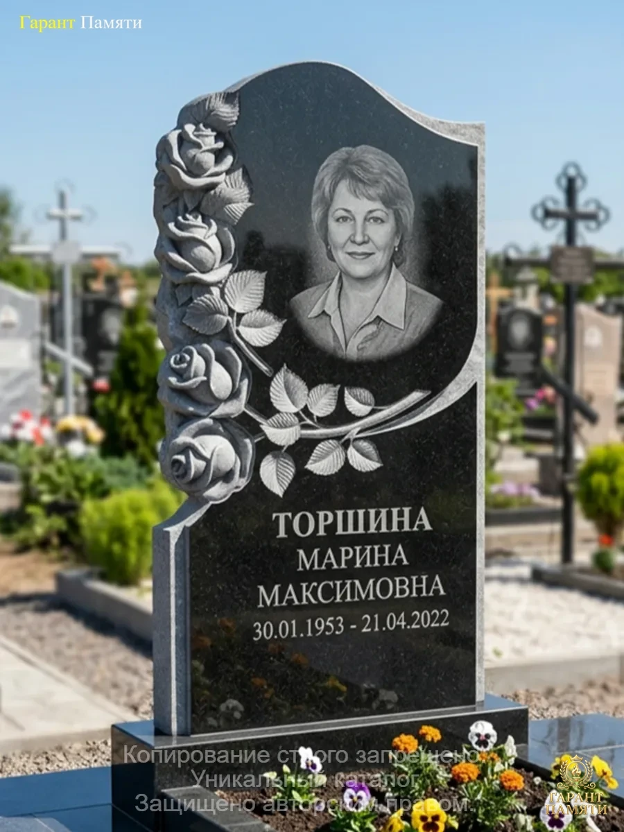 Памятник из гранита Розы 178